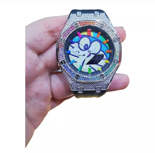 G-Oak Rainbow Diamond in Doraemon with Rainbow Dial